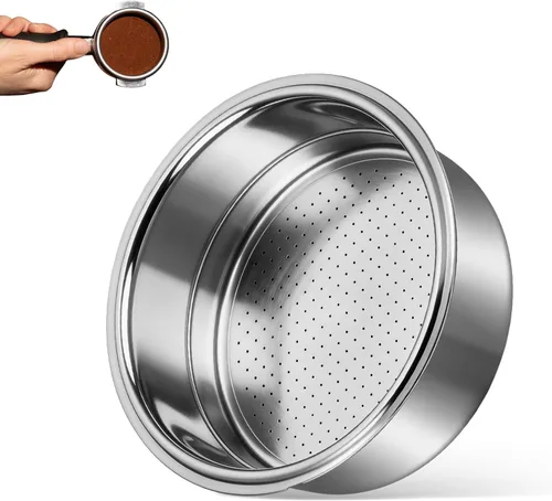 Filtro de café de acero inoxidable, cesta de filtro presurizado de doble capa de 2.008 in, cesta de filtro de espresso, piezas de máquina de café