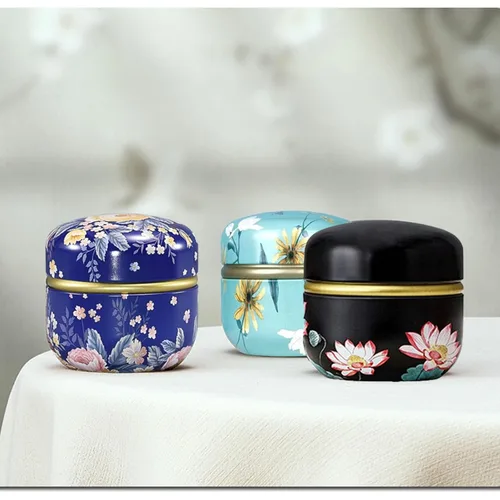 Miniatura 8 de Polvo Corporal y Contenedor para Polvo, Polvo Suave para Mujeres y Estuche para Polvo para Baño y Viaje (Azul Oscuro)