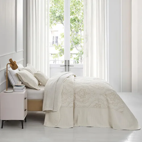 Miniatura 3 de CHIXIN Juego de colcha de gran tamaño tamaño King, funda de cama ligera, hermosas costuras, colcha reversible de 4 piezas, hermoso