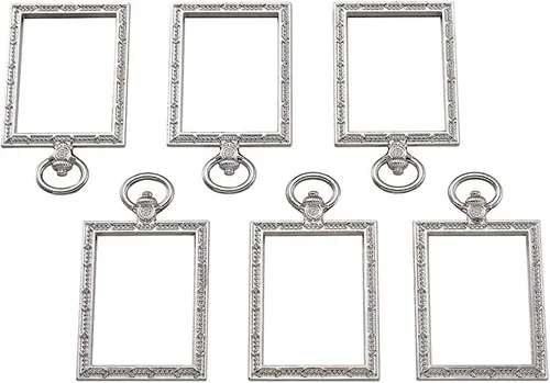 Miniatura 11 de Dijes de bisel con espalda abierta Bronce antiguo # Rectángulo