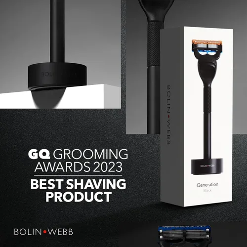 Miniatura 6 de Bolin Webb Generation Razor & Stand - Maquinillas de afeitar de lujo para hombres con 5 cuchillas Gillette Fusion, afeitadora de aluminio de alta