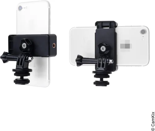 Miniatura 4 de CamKix Kit adaptador de montaje de zapata caliente compatible con teléfono, cámara de acción para el montaje flash de tu cámara DSLR - Graba tu