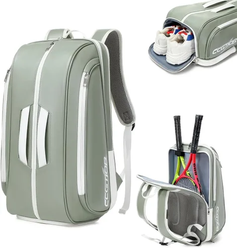 Miniatura 9 de Tennis Racket Bag Pickleball Padel Backpack With Shoe Compartment, Laptop Sleeve,Fence Hook,Ball Sleeve