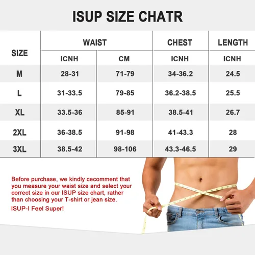 Miniatura 5 de ISUP Mens Slimming Body Shaper Shirt Chest Compression Tank Top Tummy Control Undershirt Shaperwear