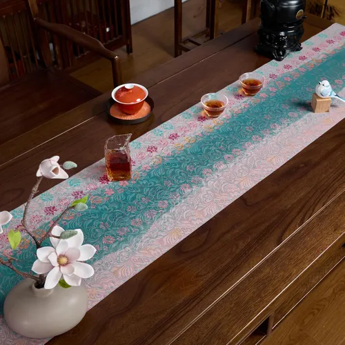 Miniatura 15 de Extra Long 2-Piece Table Runner Set 118, Waterproof Banquet Table Decor, Double Sided Event Cloth, Heavy Duty Tea Mat, Washable Reversible Brocade