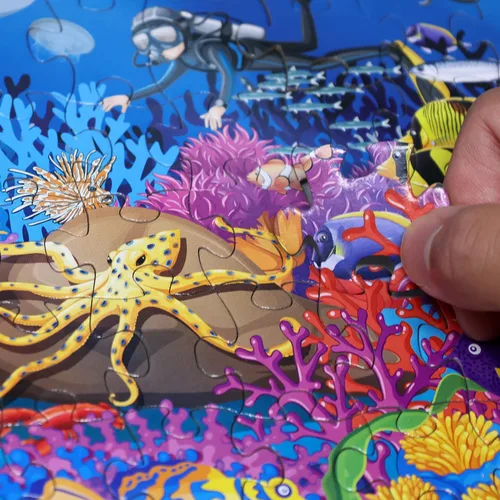 Miniatura 2 de Think2Master Colorida vida oceánica 500 piezas con piezas grandes rompecabezas para mayores de 13 años, adultos y familias. Gran regalo