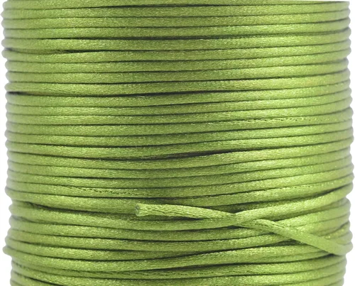 Miniatura 45 de KONMAY 80 Yardas 1.0mm Cordón Rattail de Nylon Satén Seda Trim Hilo para Cuentas para Nudos Chinos, Kumihimo, Trabajo con Cuentas, Macramé, 2-Azul