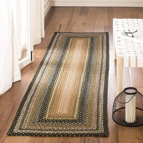 Miniatura 9 de SAFAVIEH Alfombra Lavable Colección Trenzada para Exteriores - 2' x 3', Multicolor, Hecha a Mano y Reversible, No Desprende Pelusa y Fácil