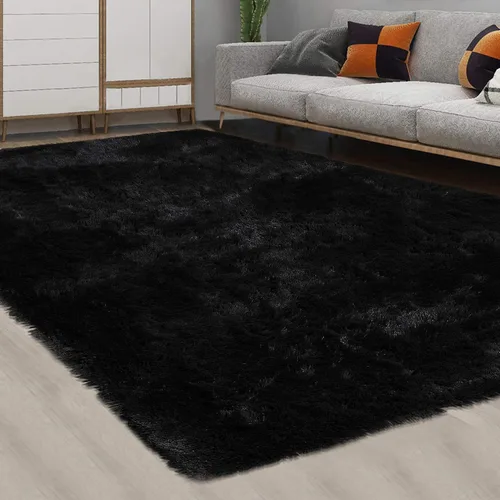 Miniatura 9 de CAROMIO Alfombra Corredor Esponjosa para Dormitorio Sala de Estar 2x6 Pies, Alfombras de Área Shag Alfombra de Felpa Suave Gruesa Larga de Piel Tie