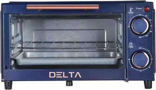 Miniatura 3 de Horno tostador de 2 rebanadas, horno pequeño de encimera, mini horno compacto para pizza de 9 pulgadas, con temporizador y control de temperatura