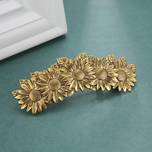 Miniatura 4 de Kkjoy Pasadores para el cabello con protección de nudo celta mental, clip de flores para el cabello, regalo para mujeres y niñas, plata antigua