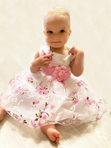 Miniatura 2 de LZH Vestido formal de encaje para bebé, vestido de novia para cumpleaños, desfiles, cumpleaños