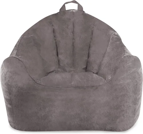 Miniatura 194 de Posh Beanbags - Sillón puff grande, 38 pulgadas, color azul rey sólido Nylon suave - Azul real