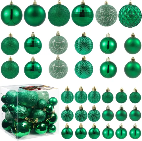 Miniatura 19 de LANGXUN 36 bolas de decoración de árbol de Navidad azul medianoche, bolas de Navidad, decoración de Navidad 2025, adornos de Navidad inastillables
