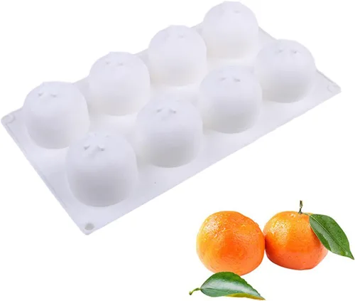 Miniatura 3 de Moldes de silicona para hornear pasteles de mousse, moldes de caramelo de chocolate naranja 3D, moldes de postre de silicona para pastelería, pudín