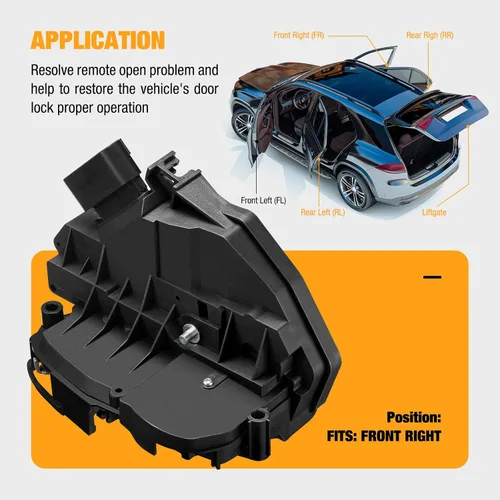 Miniatura 4 de SYERAL Actuador de cerradura de puerta delantera izquierda para puerta lateral del conductor compatible con Ford Fiesta 2011-2019 Reemplazar #
