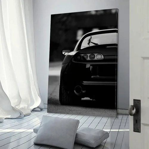 Miniatura 3 de Póster de automóvil en blanco y negro Mk4, pósteres de lona decorativos para habitación, estética, decoración de dormitorio, arte de pared, oficina