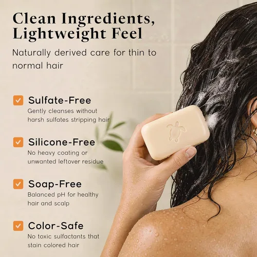Miniatura 5 de Apricot Dream - Barra de champú hidratante para cabello seco, aceite de argán y albaricoque, alto brillo, vegano, 3.53 onzas
