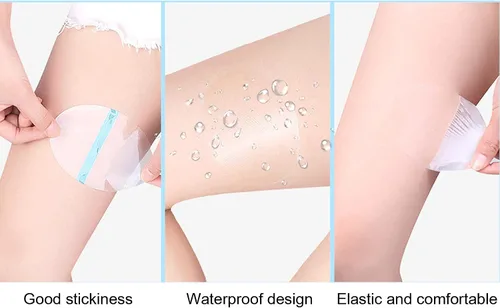 Miniatura 4 de Fdit 10pcs Thigh Anti Friction Pads, Transparent TPU Sweat Absorbing Body Care Patches Unisex Disposable Knee Calf Anti Friction Pads for Adults