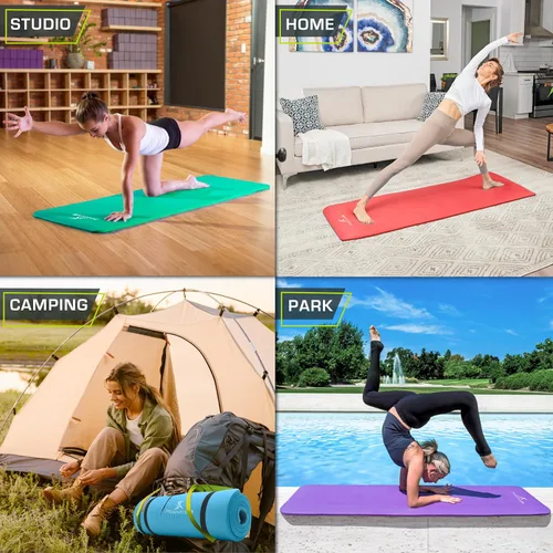 Miniatura 4 de ProsourceFit Extra Thick Yoga and Pilates Mat 1/2” (13mm) or 1" (25mm), 71-inch Long High Density Exercise Mat with Comfort Foam and Carrying Strap