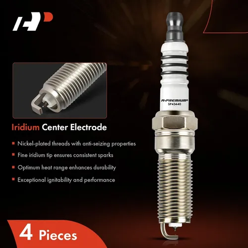 Miniatura 4 de A-Premium 4 bujías de platino iridio 4344 compatibles con Mazda 3, 5, 6 y Ford Fusion y Chevrolet Colorado y Buick Verano y Saturn Sky, 2.0L-2.9L