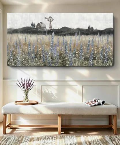 Miniatura 24 de Arte de pared para decoración de baño, imagen de playa azul, tema oceánico, impresión en lienzo de flores, pintura moderna de paisaje marino