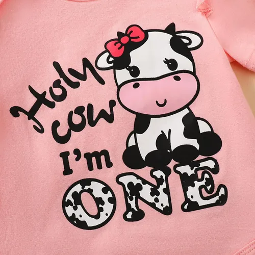 Miniatura 18 de Traje de primer cumpleaños para niña - Holy Cow I'm One