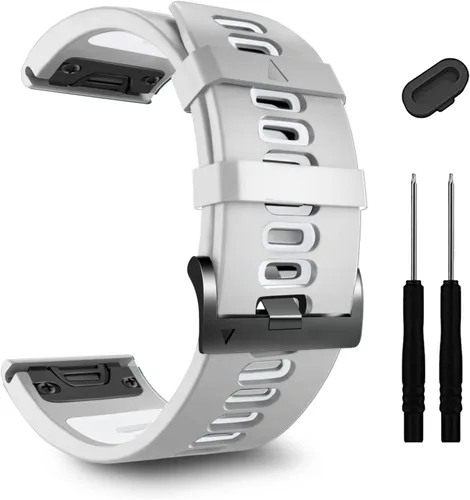 Miniatura 25 de ZPJPPLX 26mm Correas de reloj de fácil ajuste para tactix 8 Fenix 8 51mm 7X Pro 6X 5X, correas deportivas de silicona suave compatibles para Garmin