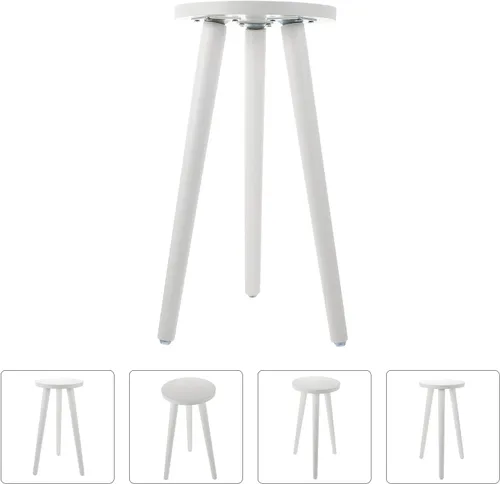 Miniatura 5 de Soporte de madera para plantas de 17.12 pulgadas, soporte para macetas con soporte estable de 3 puntos, exhibición de jardín para interiores