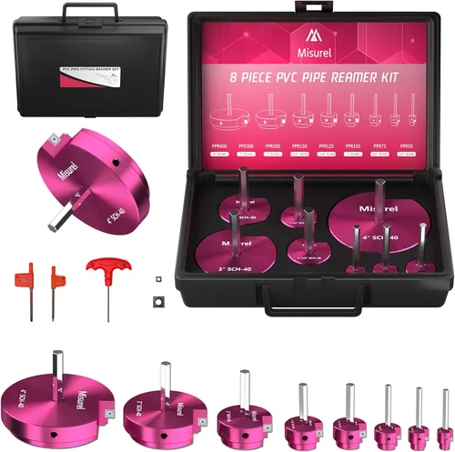 Miniatura 7 de Kit de escariador de tubería de PVC de 7 piezas con 3/4 pulgadas, 1 pulgada, 1-1/4 pulgadas, 1-1/2 pulgadas, 2 pulgadas, 3 pulgadas, 4 pulgadas, 2