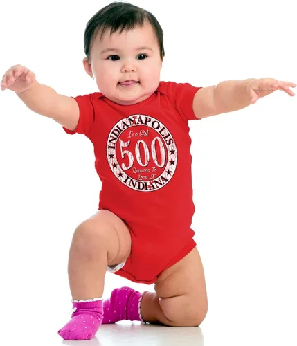 Miniatura 4 de Brisco Brands Indianapolis 500 razones para amar en mameluco para bebés niños o niñas