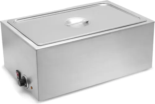 Miniatura 8 de SYBO ZCK Bain Marie - Calentador de alimentos, 2 secciones, Plateado