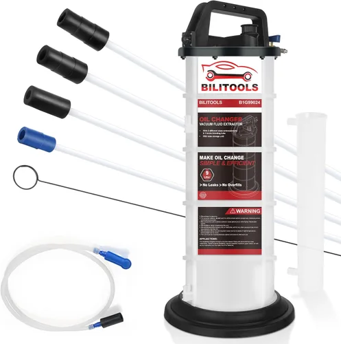 BILITOOLS - Bomba extractora de aceite neumática de 9L, extractor de fluidos al vacío para cambio de aceite de motor automotriz de gran capacidad de