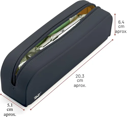 Miniatura 2 de Mr. Pen - Estuche de silicona para lápices, estuche para lápices negro, estuche pequeño para lápices, estuche para lápices estético