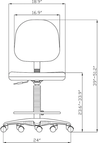 Miniatura 2 de LLR80008 - Taburetes neumáticos ajustables multitarea Lorell