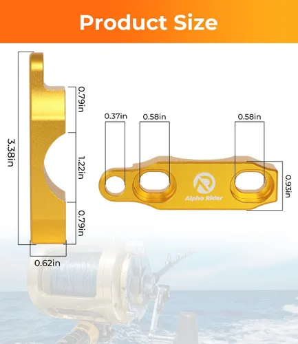 Miniatura 6 de Carrete de pesca Abrazadera de caña de pescar Carretes de pesca Piezas para Penn 20 30 50 70 International V VI Series Reel Rod Clamp Mount Aleación