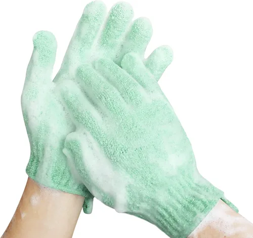 Miniatura 12 de MIG4U Guantes Exfoliantes para Ducha, Guantes de Baño para Lavado Corporal, Eliminación de Piel Muerta, Esponja Loofah de Limpieza Profunda