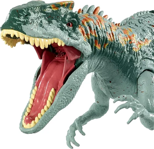 Miniatura 4 de Juguetes de Jurassic World Toys Roar Attack Tiranosaurio Camp Cretaceous Figura de dinosaurio con articulaciones móviles, escultura realista