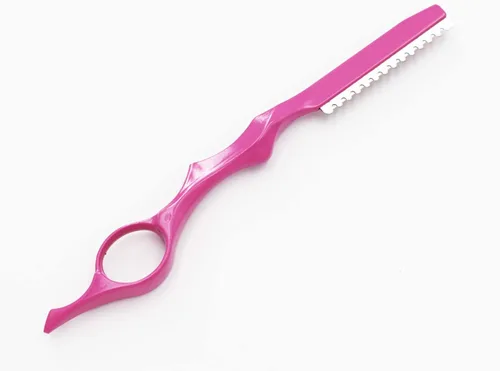 Miniatura 6 de ROCOCO Tijeras profesionales de corte de pelo rosa de 5.5 pulgadas y tijeras de adelgazamiento del cabello con maquinilla de afeitar para peluquería