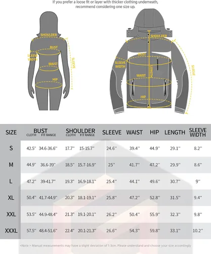 Miniatura 6 de Chaqueta térmica de grafeno para mujer con batería 16000mAh 7.4V impermeable y resistente al viento