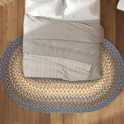 Miniatura 10 de Rhody Rug Easy Living EL33 Taupetone - Alfombra ovalada trenzada de 4 x 6 pies, decoración del hogar, tapete para piso o dormitorio, de fácil