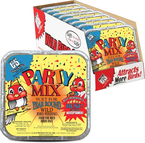 Miniatura 14 de C&S Golosina de Sebo de Alta Energía, Alimento para Aves Silvestres para Pajaros Carpinteros, Trepadores, Carboneros y Agateadores, Paquete de 8