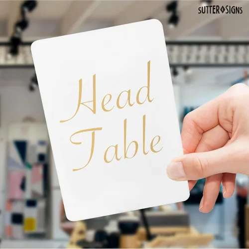 Miniatura 3 de Sutter Signs Juego de tarjeteros dorados para mesa de boda del 1 al 30 Elegantes letreros de mesa para recepciones de boda