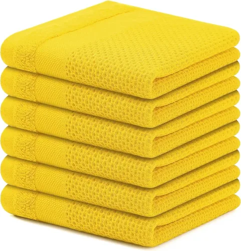 Miniatura 33 de Homaxy Paños de cocina 100% algodón, paquete de 8 – 12 x 12 pulgadas, tejido de gofre, muy suaves y absorbentes, paños de cocina de secado rápido