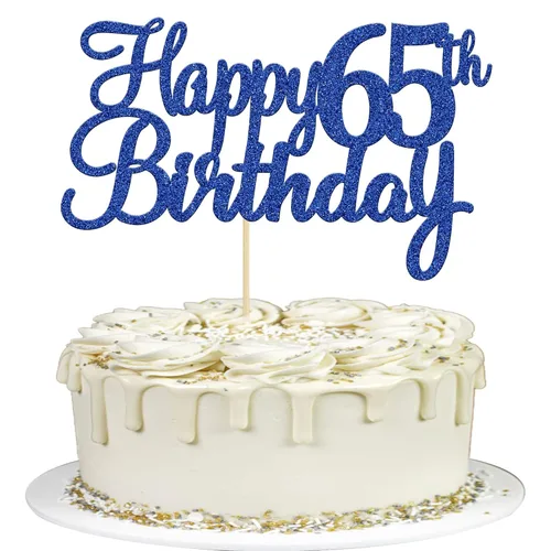 Miniatura 13 de Gyufise 1 decoración para pastel de cumpleaños número 10 con purpurina azul para tarta de 10 años de edad, decoraciones fabulosas para tartas