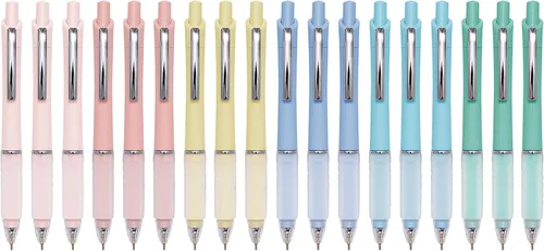 Miniatura 9 de Aisibeiger Bolígrafo de punta redonda con tinta negra, bolígrafos de bola con agarre súper suave, punta media de 1.0mm, bolígrafos de oficina