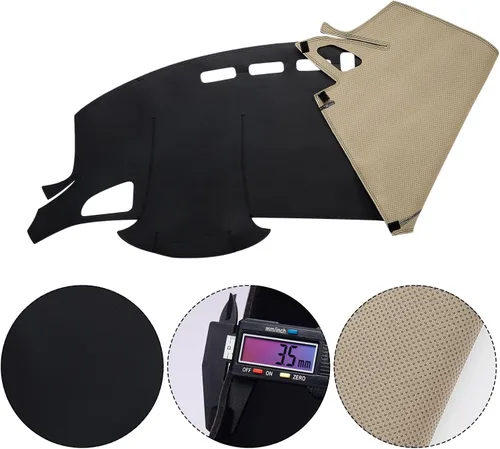Miniatura 5 de Funda de cuero para salpicadero, protección solar, antivértigo, compatible con Honda Civic 2016-2021