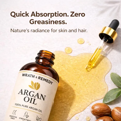 Miniatura 2 de Aceite de argán orgánico de Marruecos, certificado por USDA, aceite de argán 100% puro prensado en frío para cabello, piel y uñas, ligero, de rápida