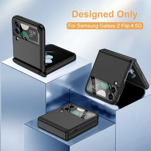 Miniatura 7 de Funda para Samsung Z Flip 4: [Protección completa de bisagra] Funda delgada para teléfono con protección de pantalla incorporada, protección