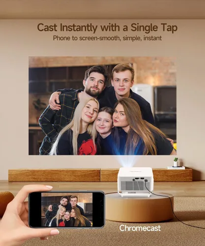 Miniatura 3 de Magcubic HY300GT - Miniproyector con WiFi y Bluetooth, proyector portátil inteligente compatible con 260 ANSI y 2K, enfoque automático y corrección